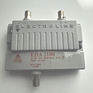 Electroline EDA 2100 Drop Amp 54-1000MHz Boost Signal Cable TV Vintage